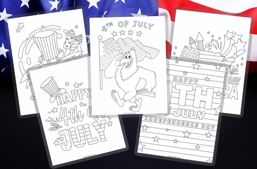 4th of july coloring pages featured