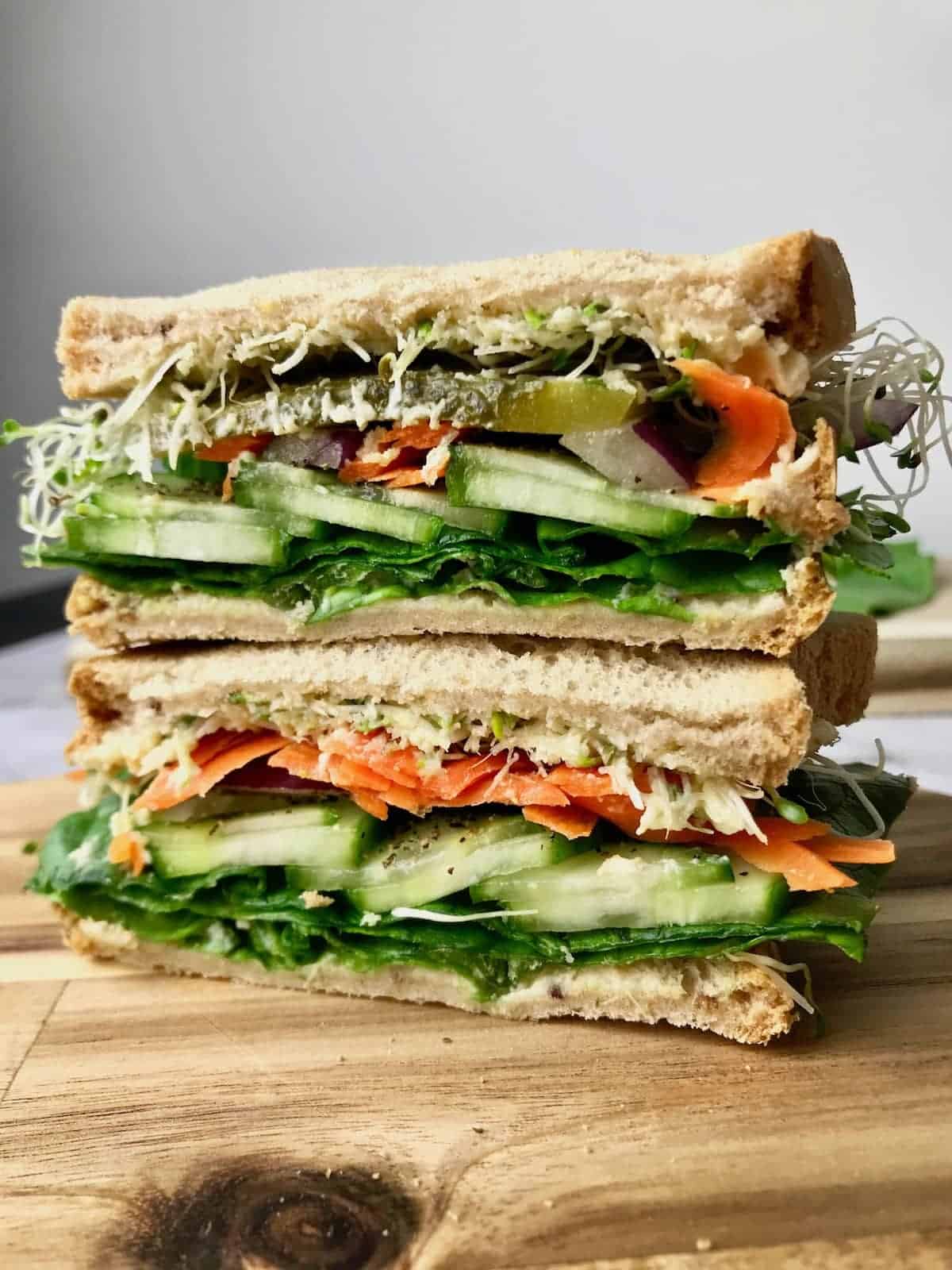 Cucumber Hummus Sandwich 4