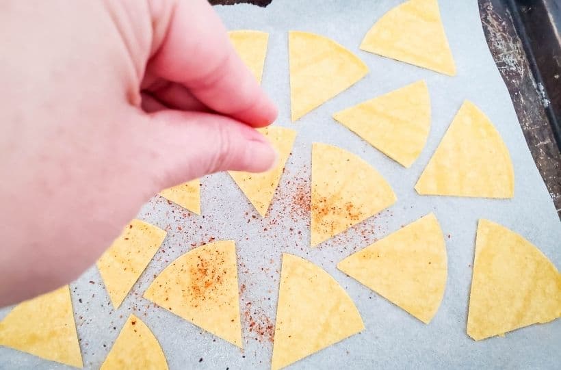 air fryer tortilla chips process 2
