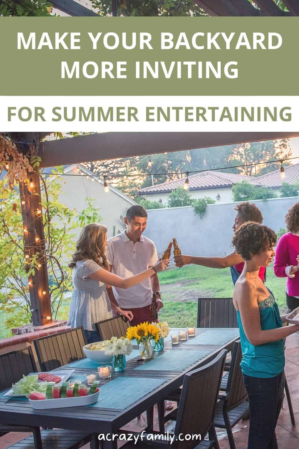 backyard entertaining in summer