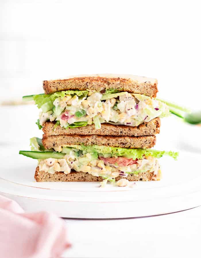 chickpea tuna salad sandwich