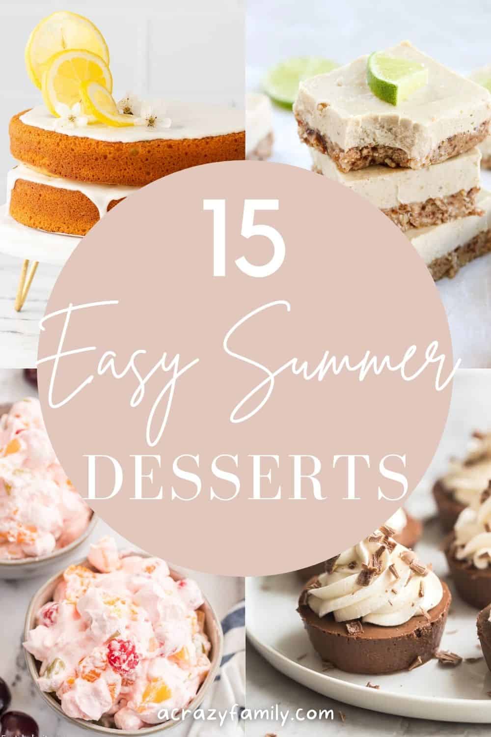 easy summer desserts pin