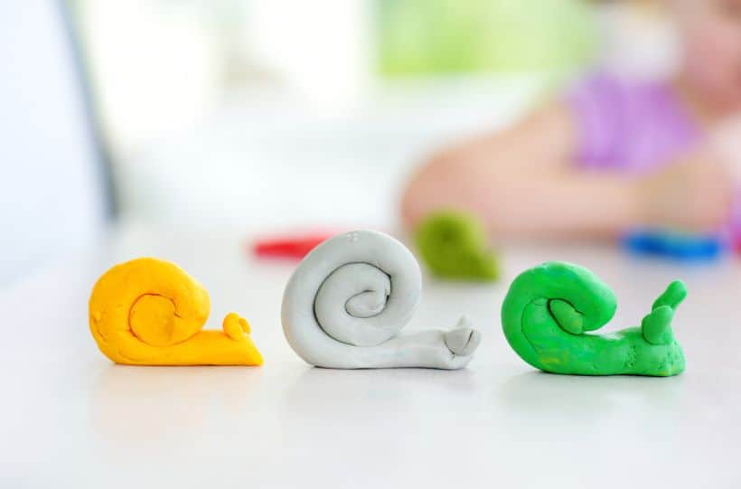 playdough snails