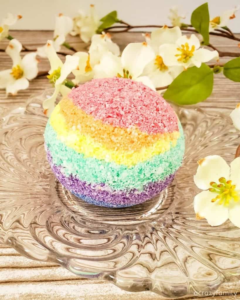 rainbow bath bombs that are easy to make