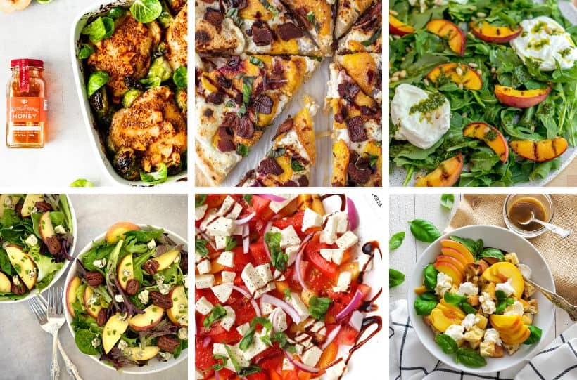 savory peach recipes featured