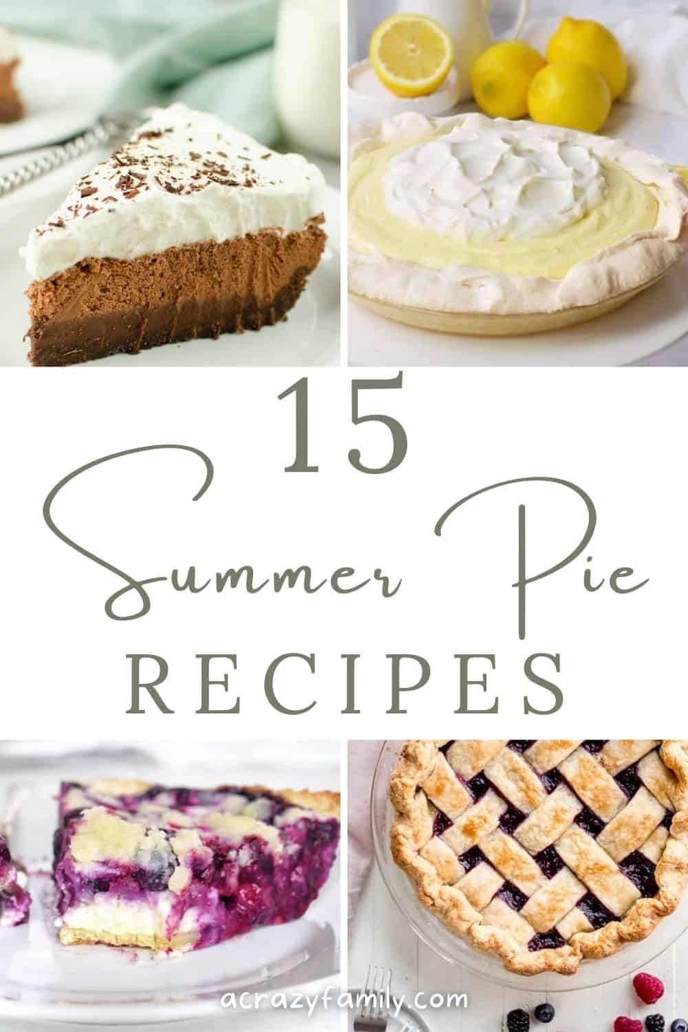 summer pie recipes pin