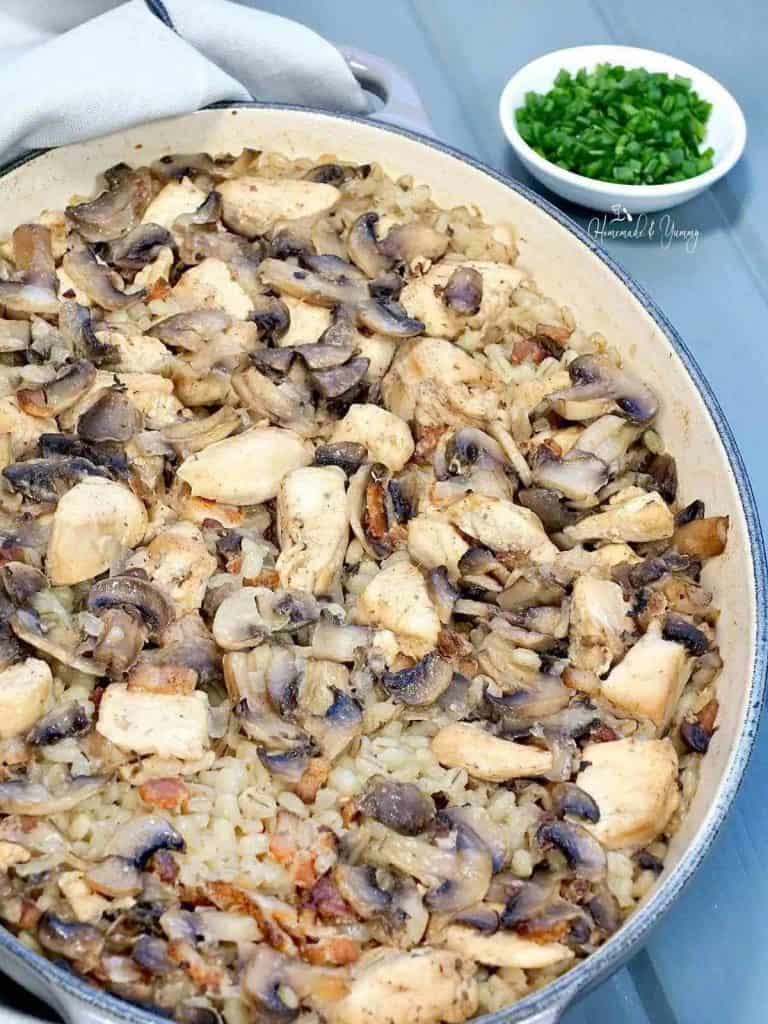 Chicken Mushroom and Barley Bake