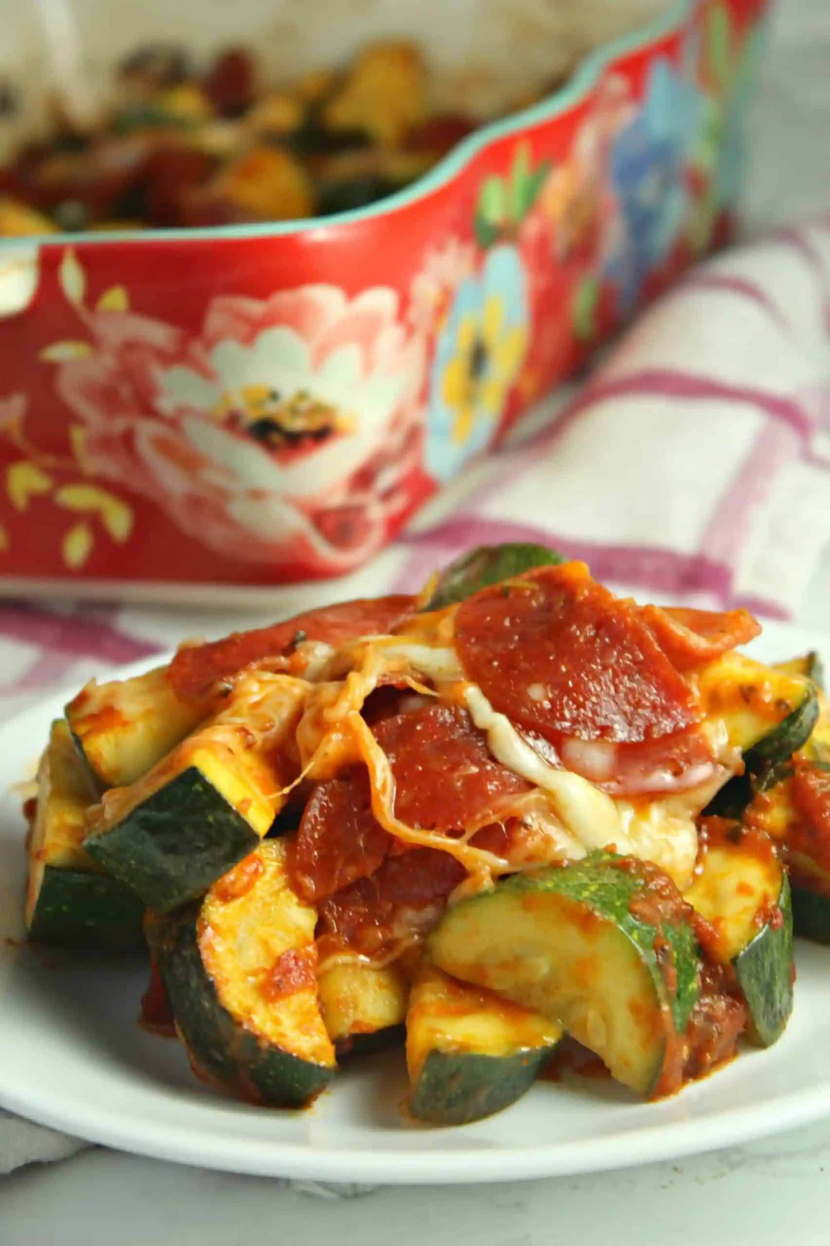 Zucchini pizza