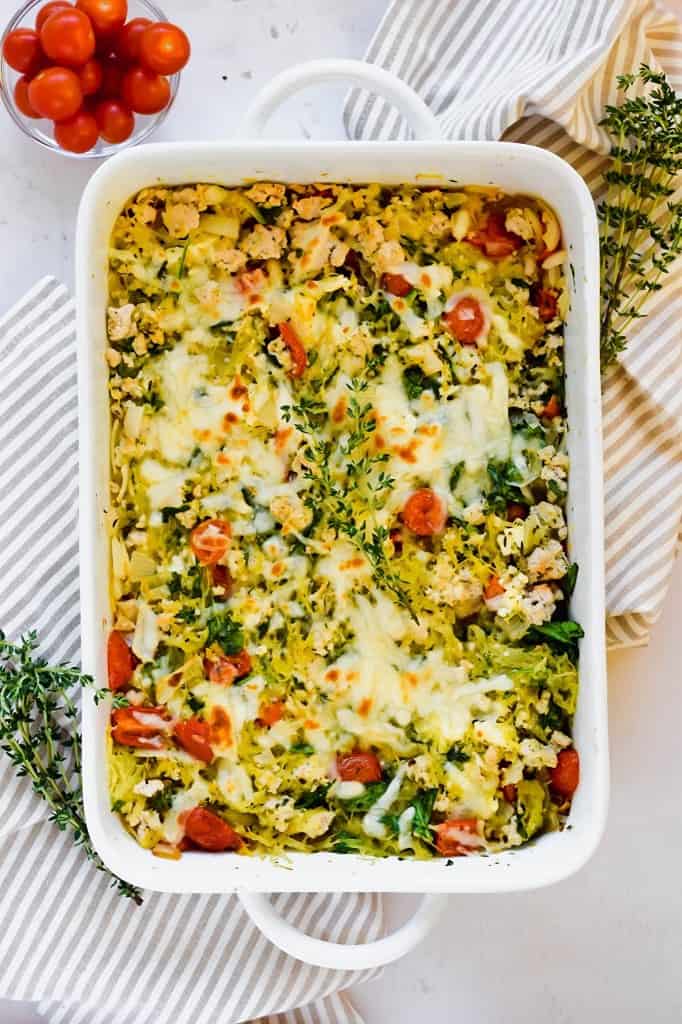 16. Spaghetti Squash Feta Cheese Casserole