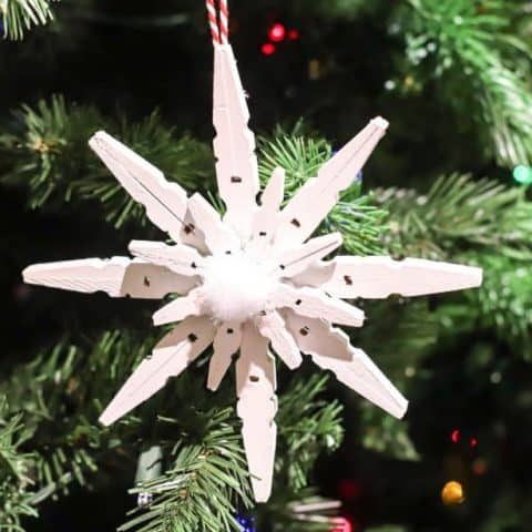 Clothespin Snowflake Ornament featured