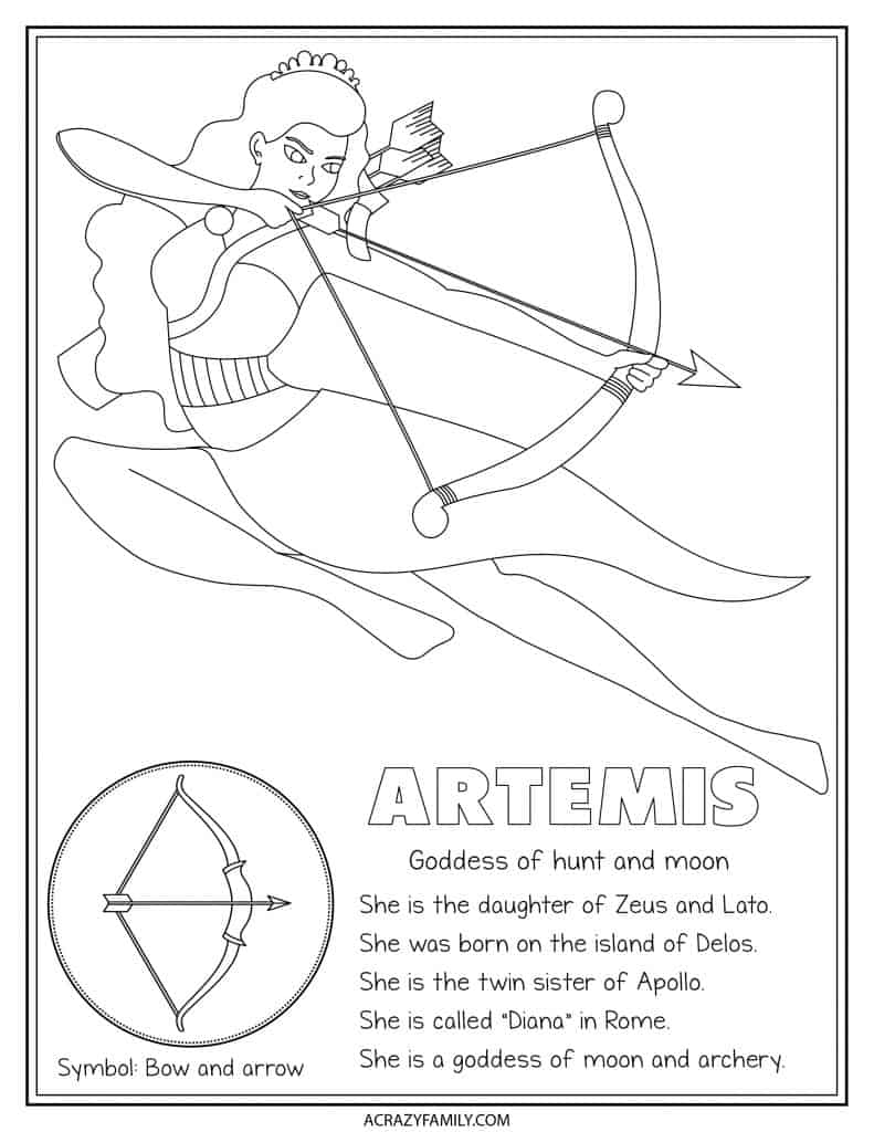 Greek Gods and Goddesses Coloring pages 06