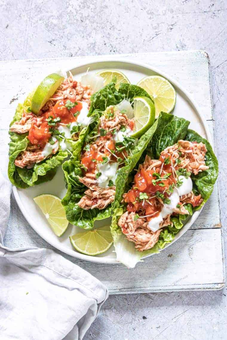 Instant Pot salsa Chicken lettuce wraps 9 of 13