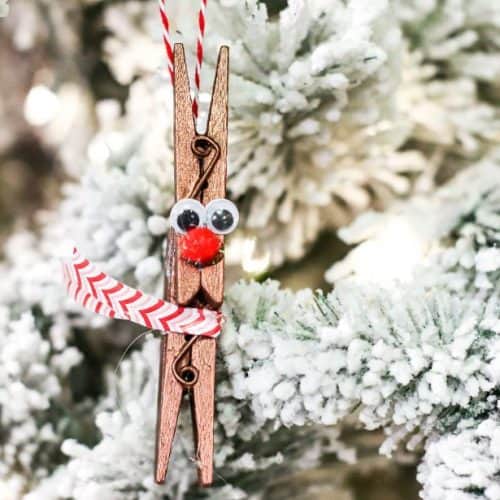 Wooden Clothespin Reindeer Ornament A Crazy Family