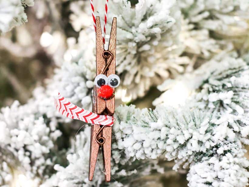 clothespin reindeer ornament