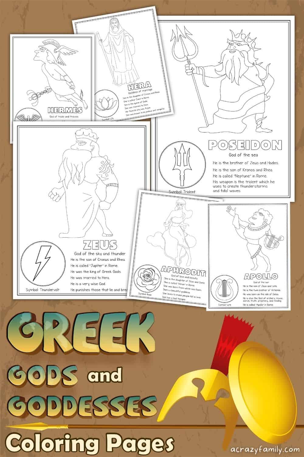 greek goddesses coloring pages