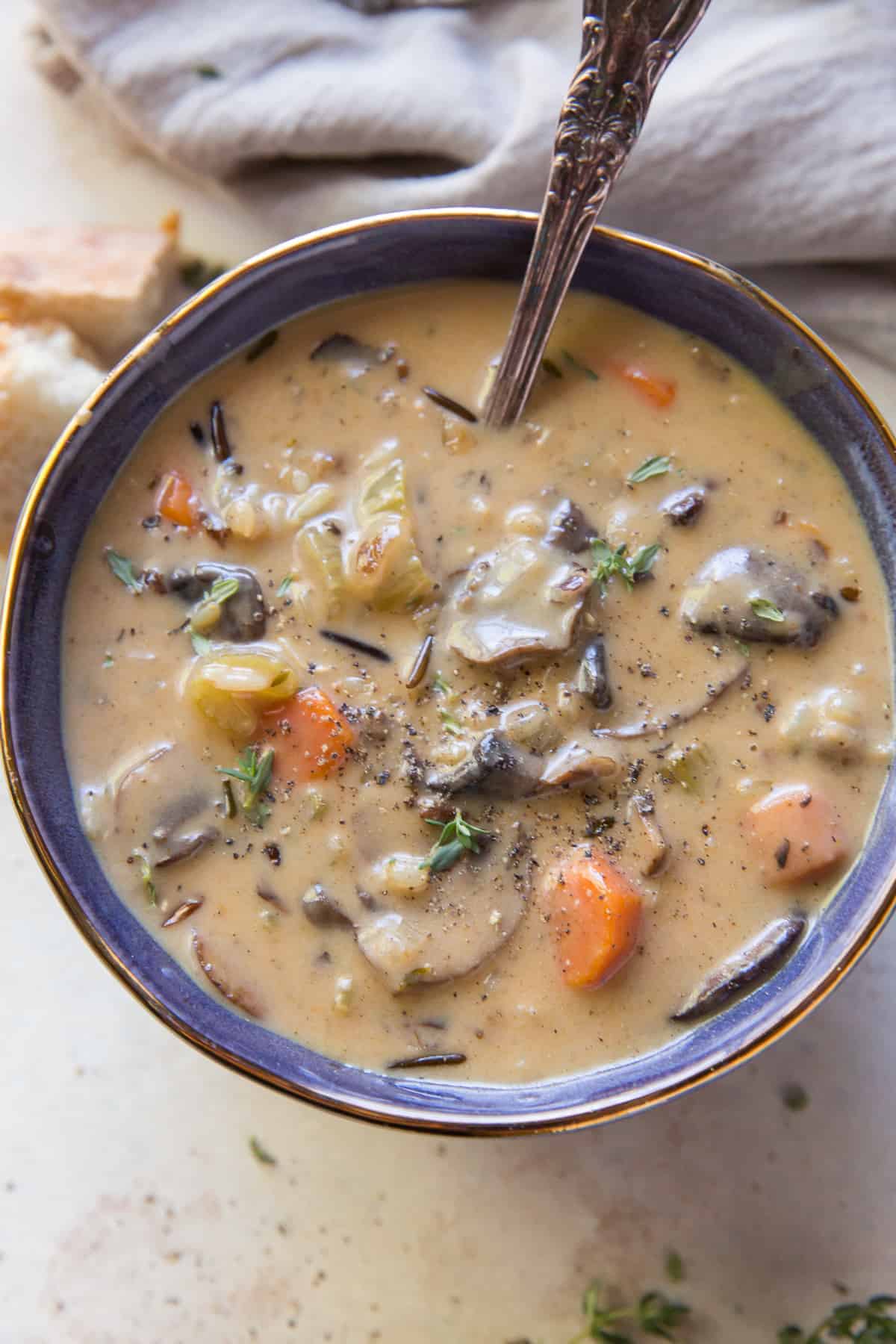 Creamy Mushroom Wild Rice Soup 37