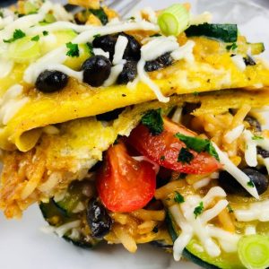 black bean and spanish rice frittata