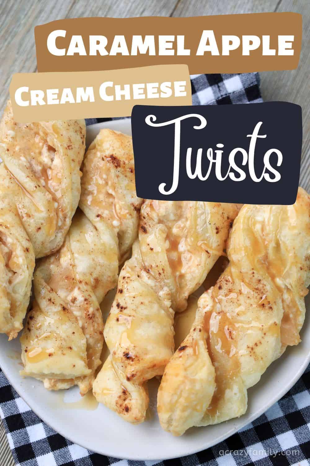Caramel Apple Cream Cheese Twists pin
