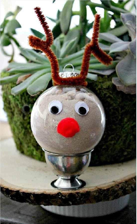 reindeer hot chocolate ornament