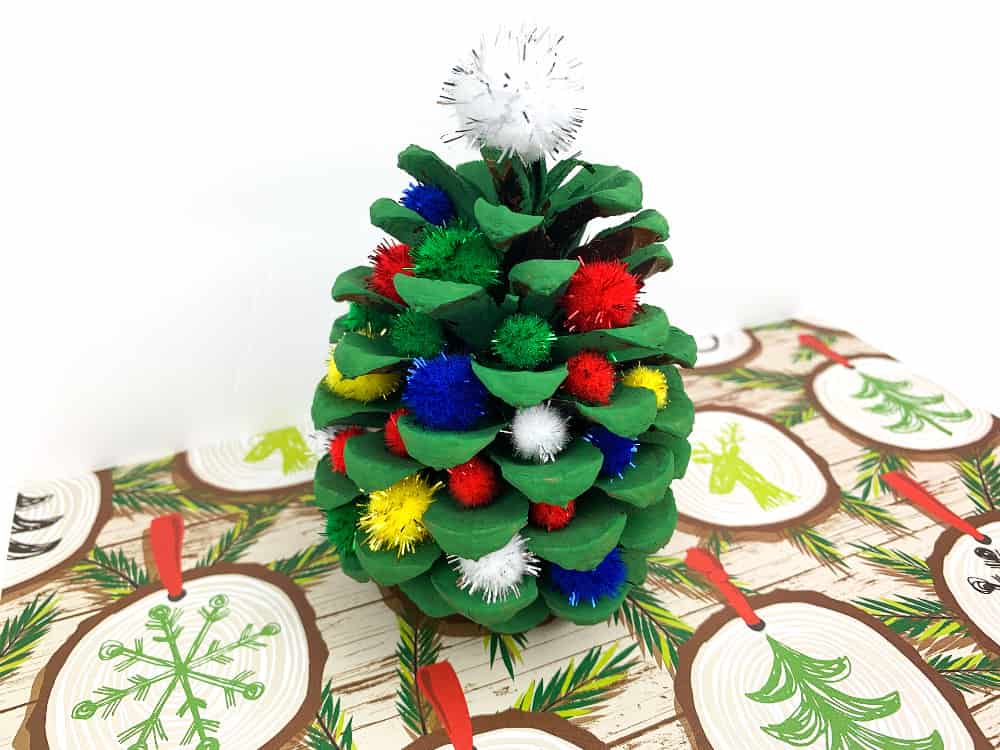 Pine Cone Christmas Tree Craft for Kids