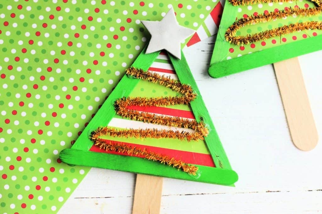 christmas tree popsicle stick craft 1