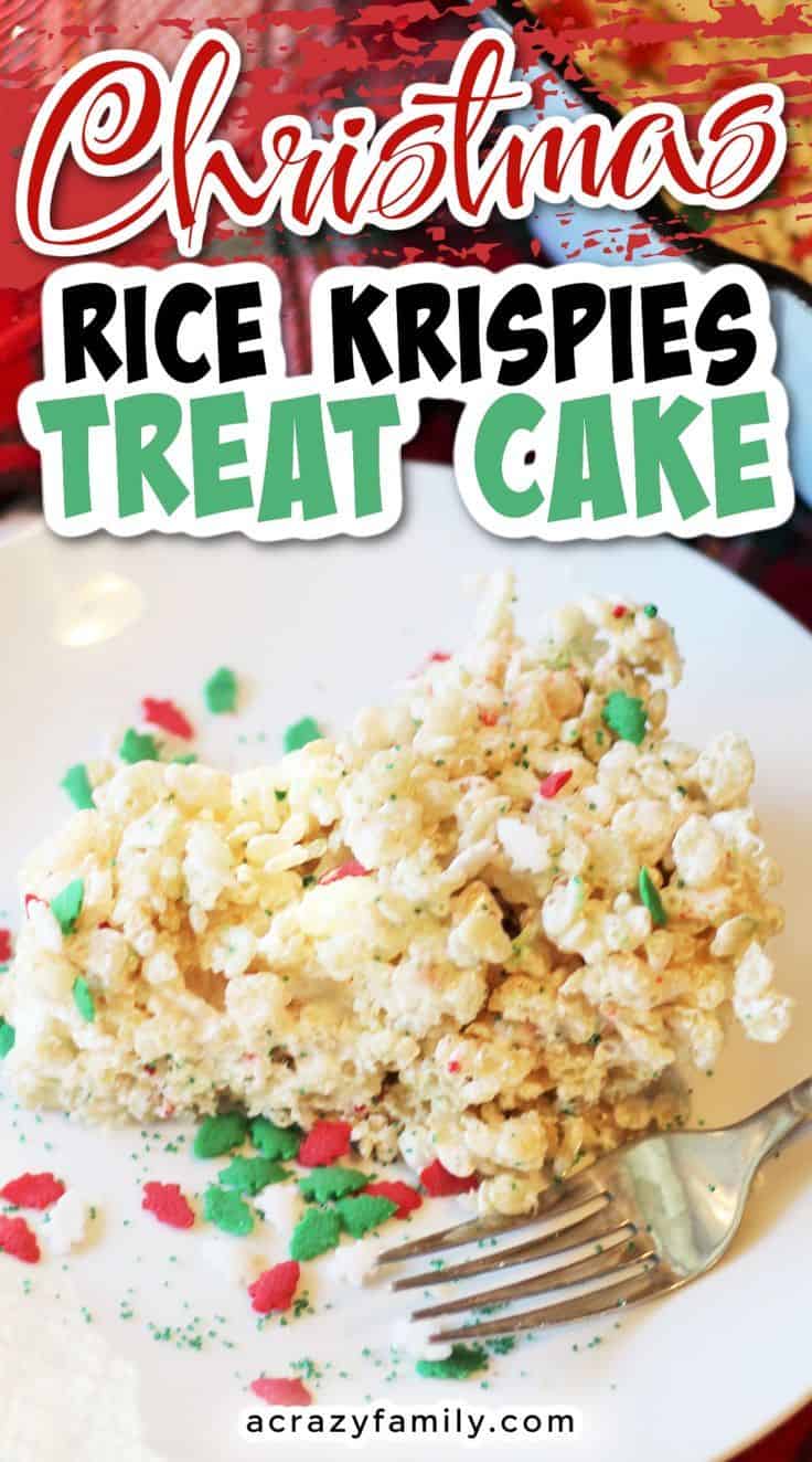 Christmas Rice Krispies Treat Cake