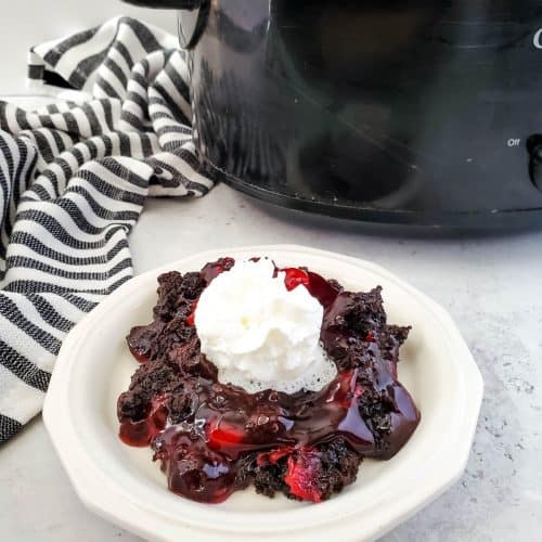 Crockpot Chocolate Cherry Dump Cake A Crazy Family