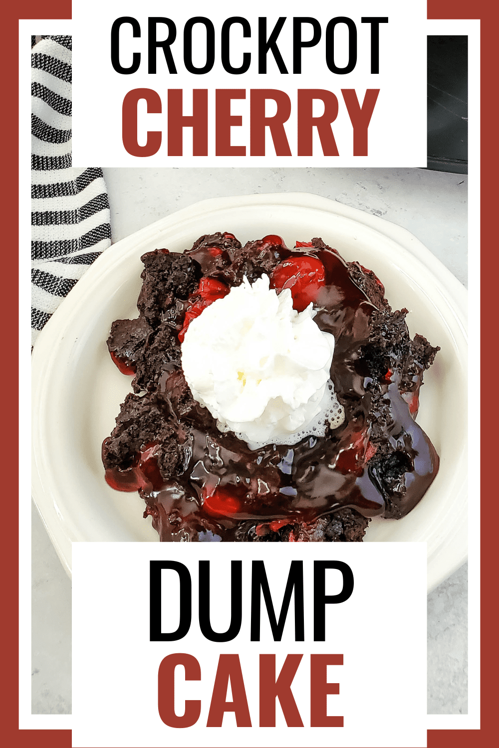 Crockpot Chocolate Cherry Dump Cake A Crazy Family