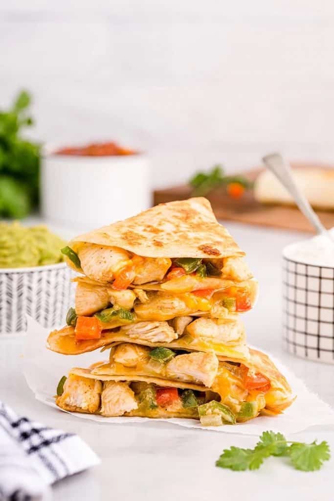 10. Chicken Fajita Quesadillas _