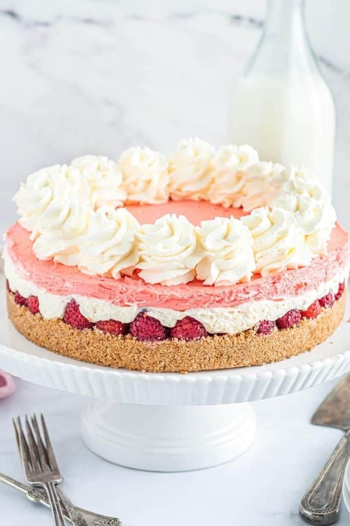 10. Layered Raspberry Cheesecake _