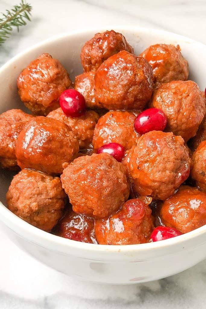 2. Cranberry BBQ Meatballs _