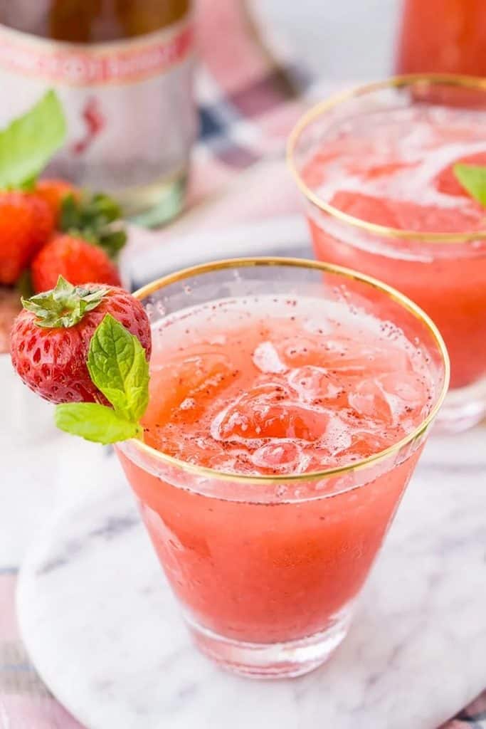 21. Strawberry Champagne Punch _