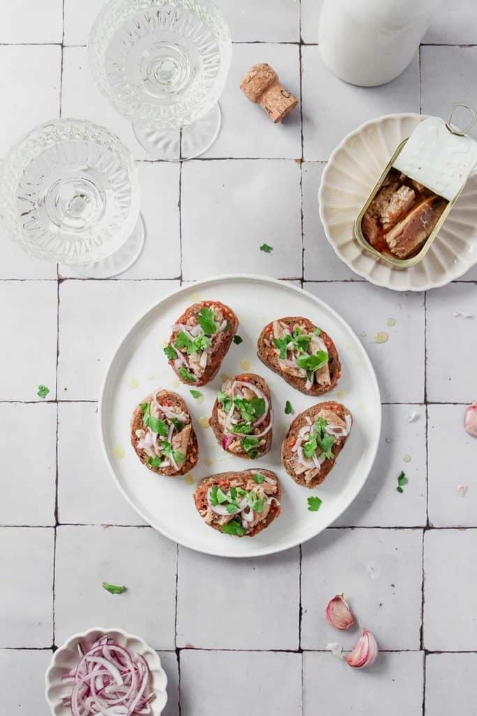 7. Sardine Tomato Bruschetta _