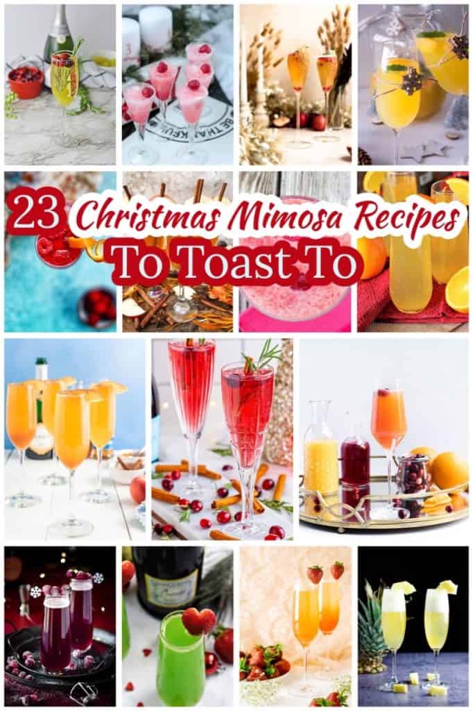 Christmas mimosas Pinterest pin