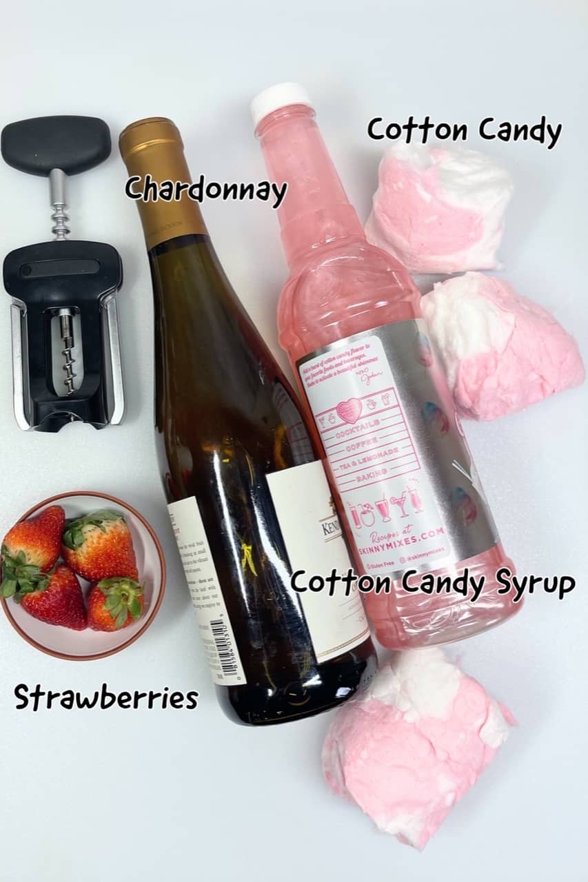 Cotton Candy Chardonnay Cocktail Recipe Ingredients