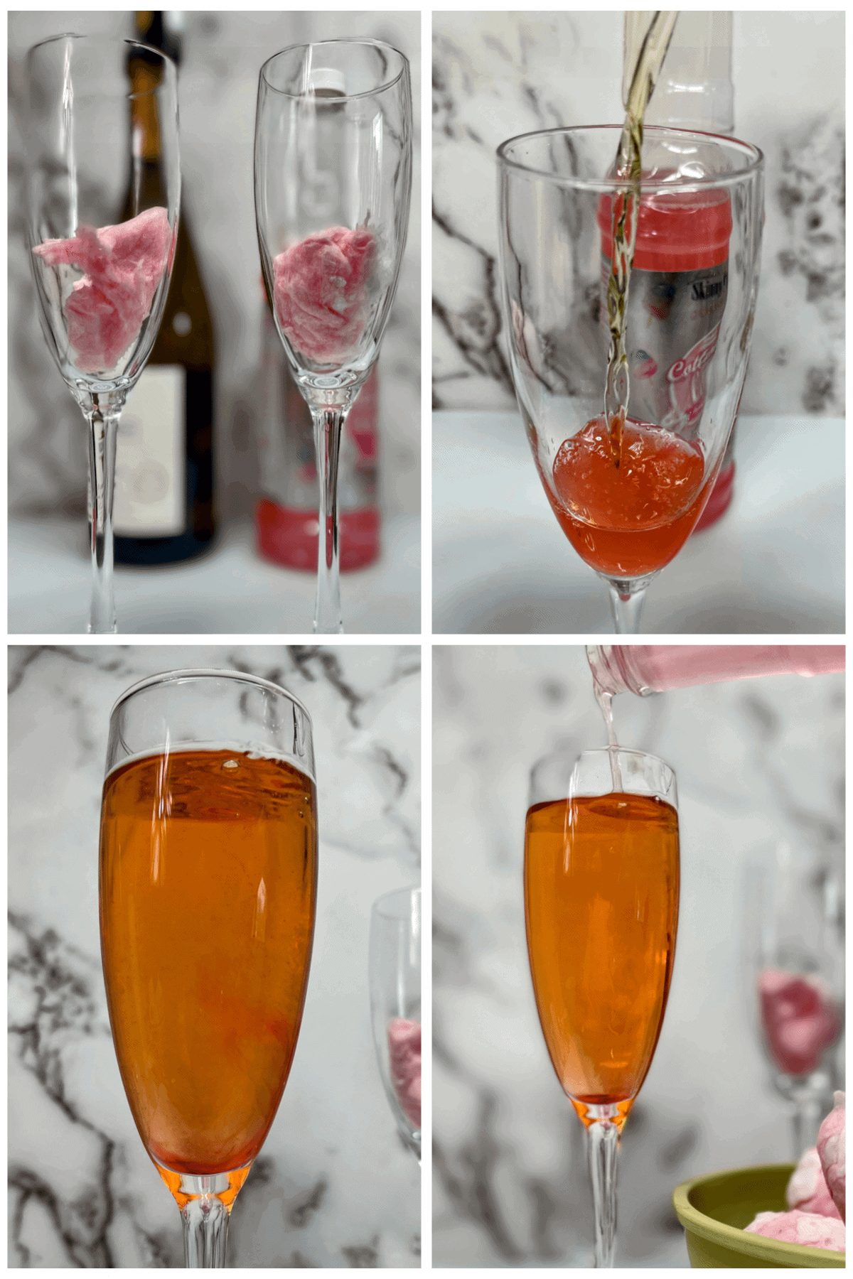 Chardonnay cotton candy cocktail drink recipe