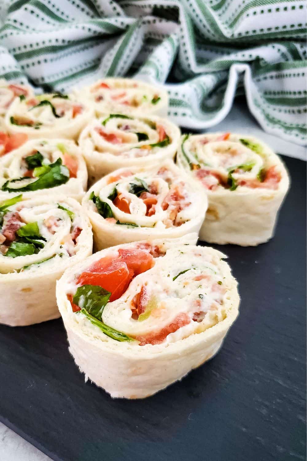 blt pinwheels close up