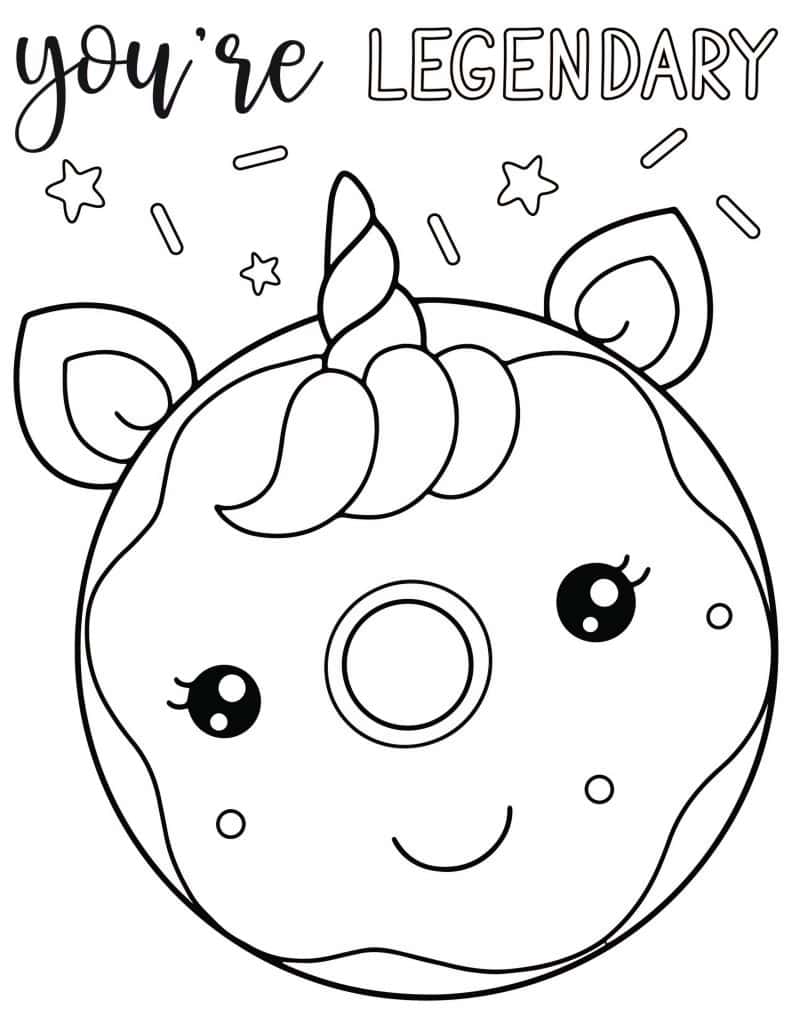 Donut Coloring Pages 04