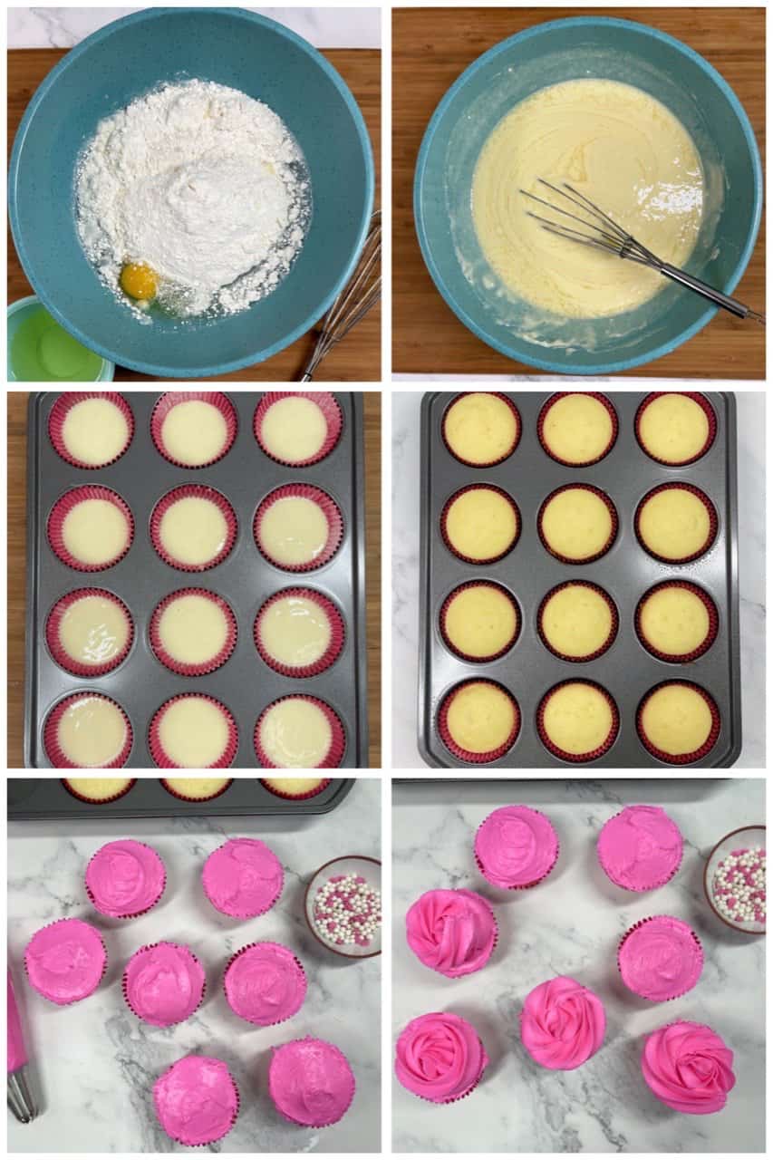 Easy Valentine’s Day cupcakes recipes with cake mix process