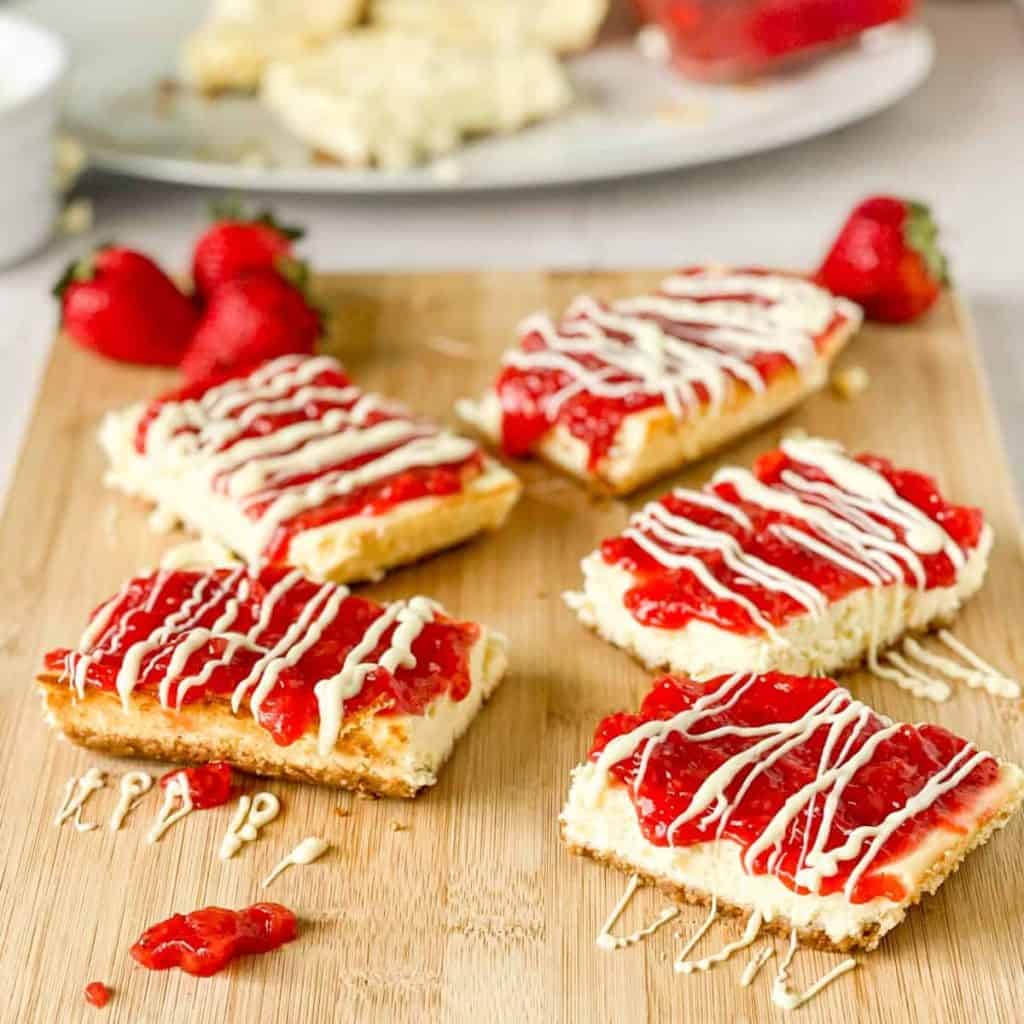 Philadelphia Strawberry Cheesecake Snack Bars recipe 1200 1200 1
