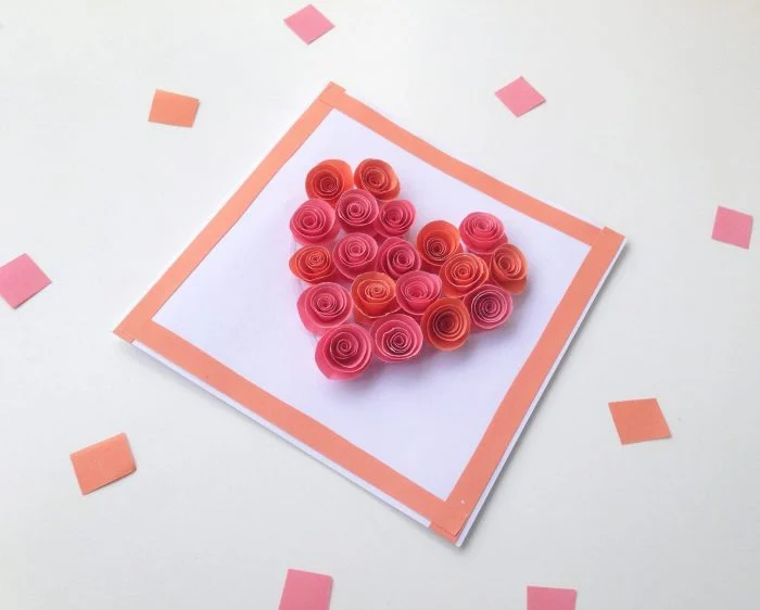 Valentines Day Rose Filled Heart Card 3