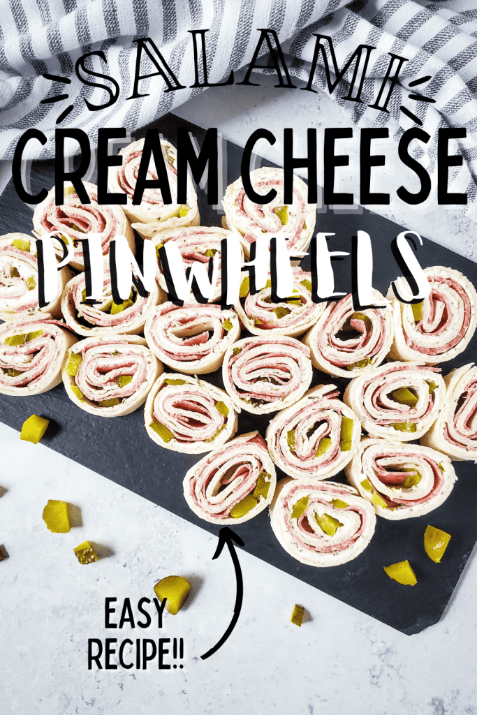 Salami and Cream Cheese Pinwheels A Crazy Family