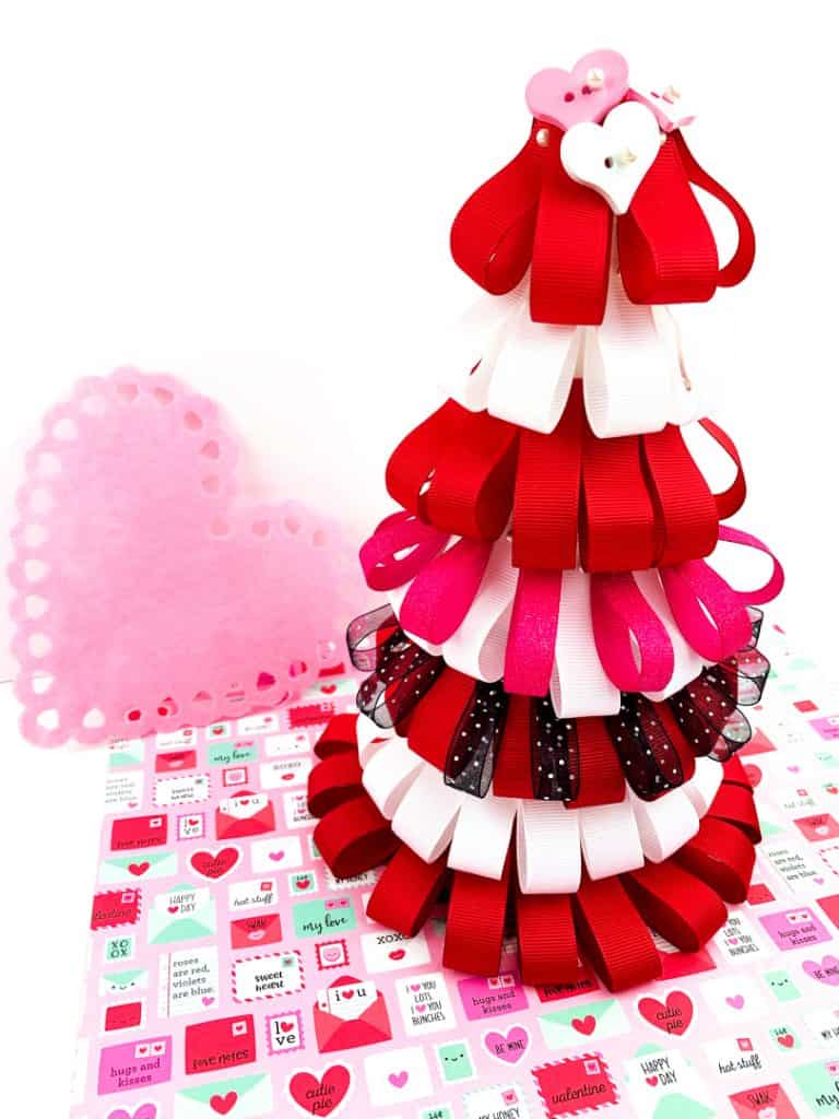 valentines day ribbon tree