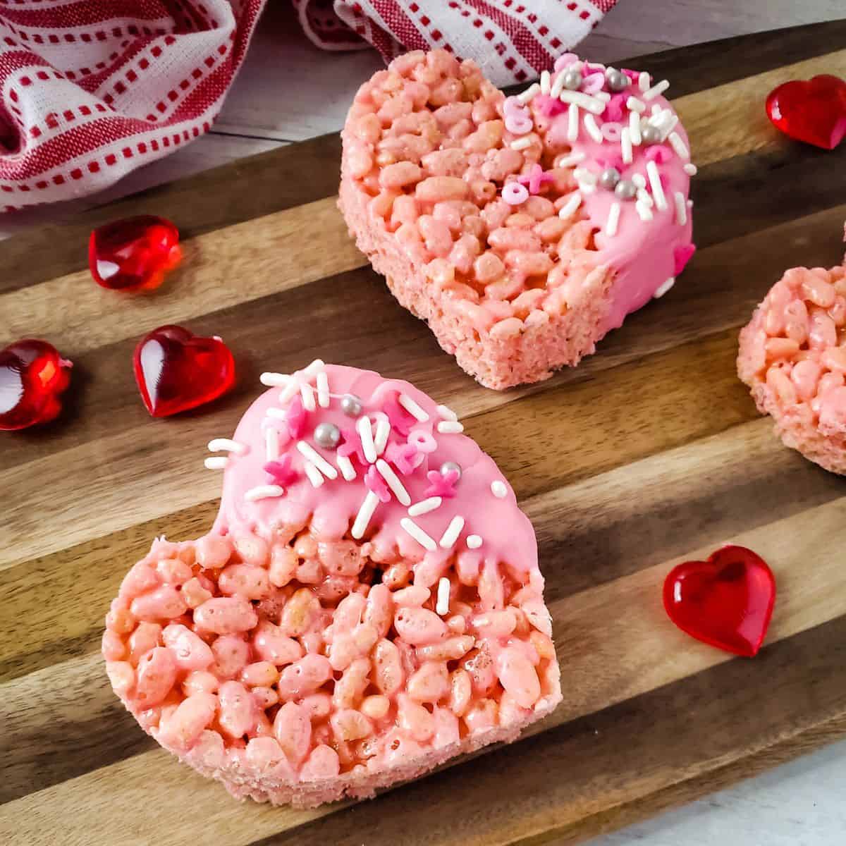 Valentines Heart Krispies Treats