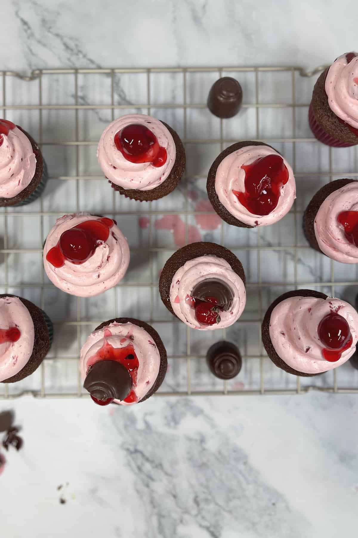 Chocolate Cherry Pie Filled Cake Mix Cupcakes 4