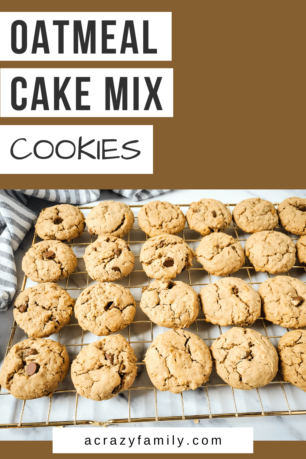 Chocolate Oatmeal Cake Mix Cookies A Crazy Family
