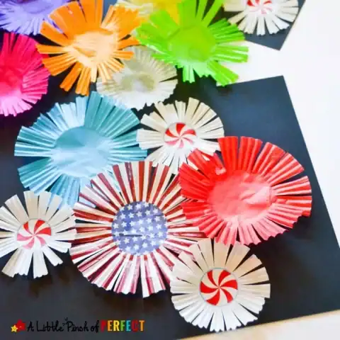 Cupcake Liner Firework Craft