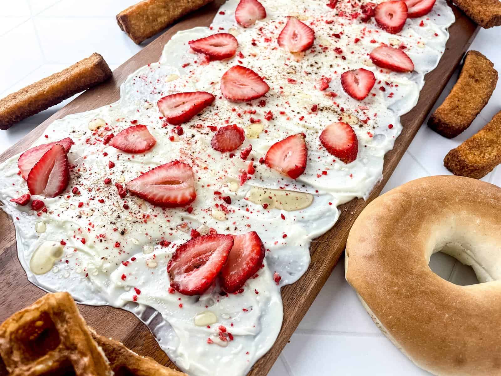 Strawberry Honey Cinnamon Butter Board A Crazy Family