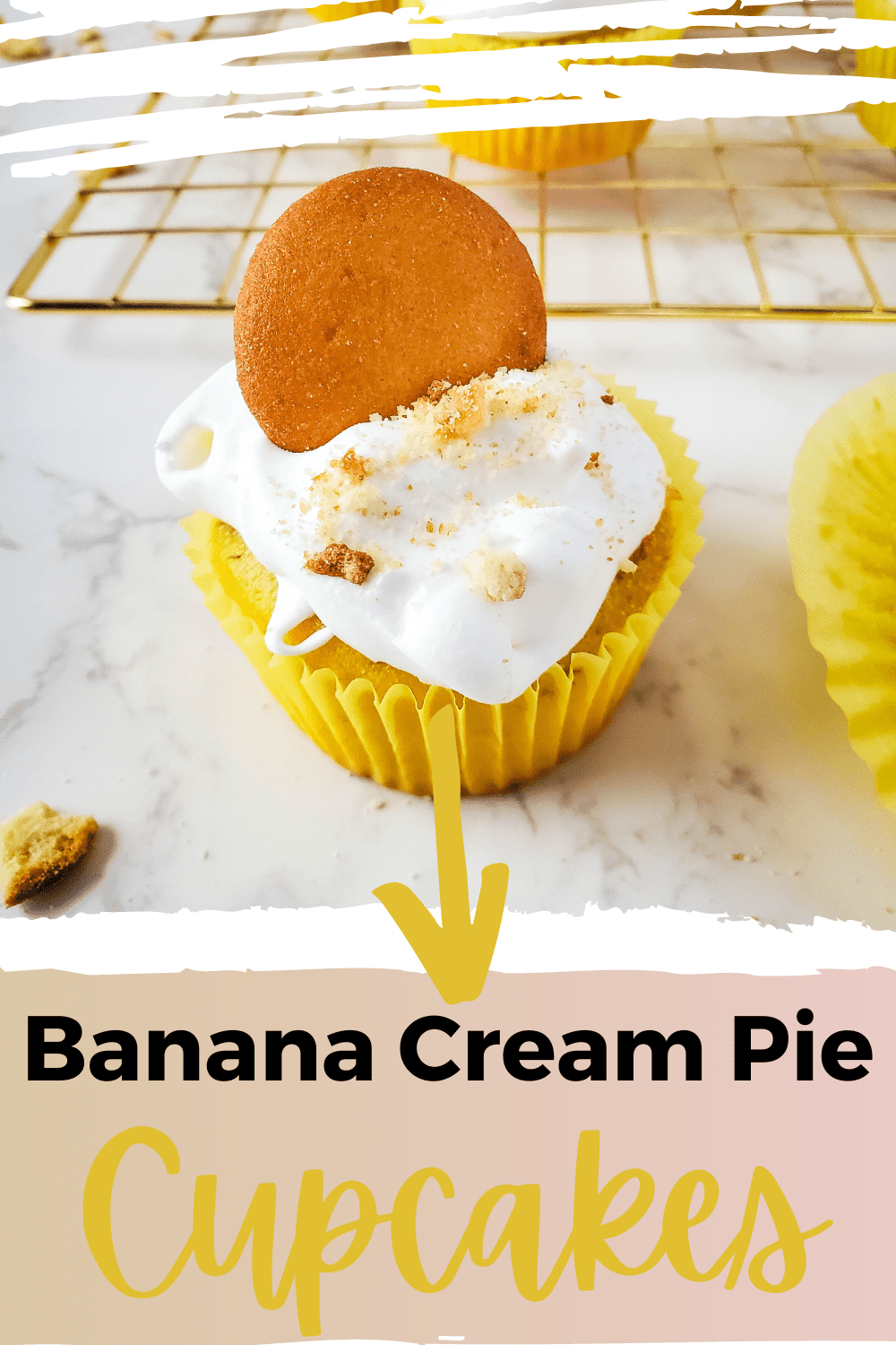 Easy Banana Cream Pie Cupcakes With Cake Mix A Crazy Family