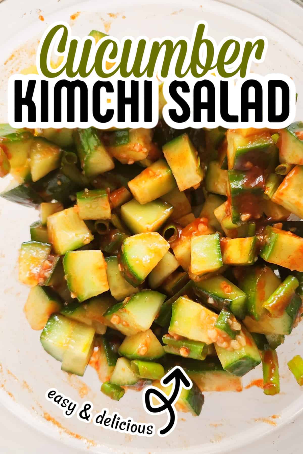 cucumber kimchi salad pin